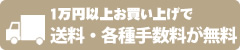 1万円以上お買い上げで送料・各種手数料が無料