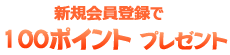 新規会員登録で500ポイントプレゼント