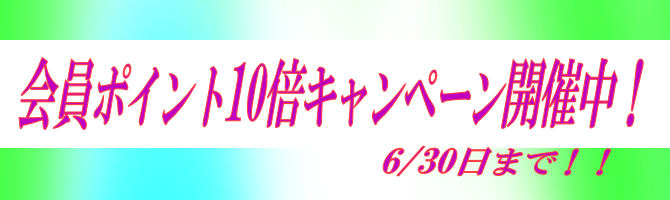 ポイント10倍6月30日迄