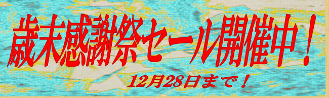 歳末セール12月28日迄